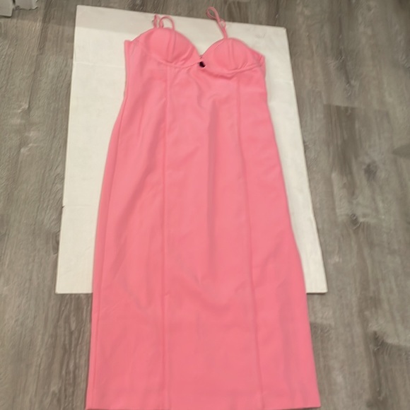 NWOT BARDOT TAILORED MIDI DRESS IN PINK SORBT Size 12/XL - Picture 7 of 14